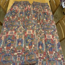 Pair Of Ready Made Curtains Pencil Pleat 130cm Drop X 264cm Width. Used.