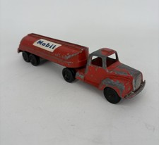 TOOTSIE TOY MACK MOBIL GASOLINE TANKER SEMI TRUCK DIE CAST METAL TOY 1960s