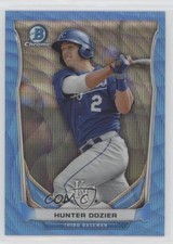 2014 Bowman Draft Top Prospects Chrome Blue Wave Refractor Hunter Dozier 0b0
