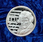 VINTAGE 1993 Beethoven Silver 1 ECU, Germany 19.85 grams 0.999 Ag, BELOW MELT $!