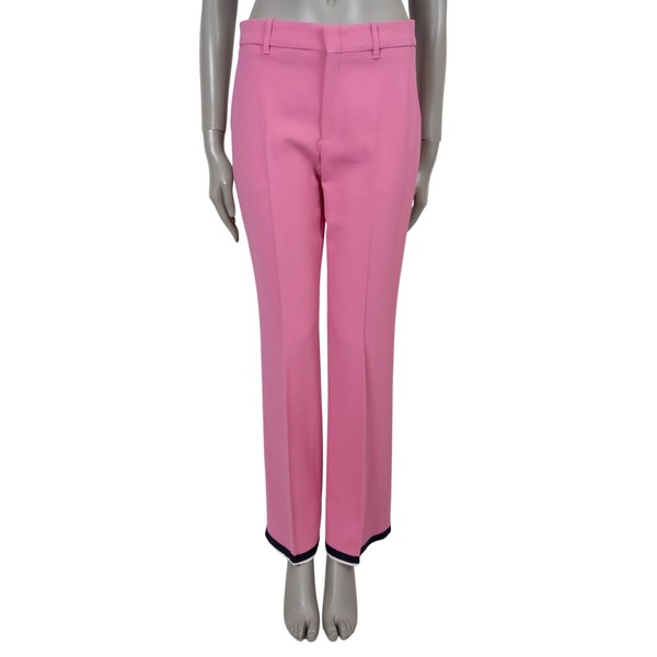 73611 authentisch Gucci rosa Viskose 2019 Ripsband Krepp Anzug Hose 42 M