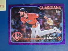 2024 Topps Update Series Purple Foil Hunter Gaddis #US211 Cleveland /799