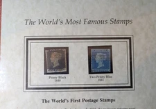 Penny Black & Twopenny Blue Stamps With COA Free P&P Ideal Xmas present