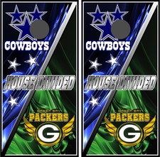 dallas green bay 48 cornhole board vinyl wraps