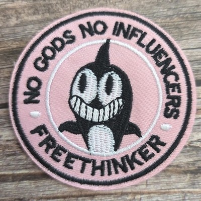 No Gods No Influencers Freethinker Gothic Punk Streetwear Iron On Patch
