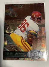 1997 Metal Universe Football Card #176 Darrell Russell Rookie Oakland Raiders . rookie card picture