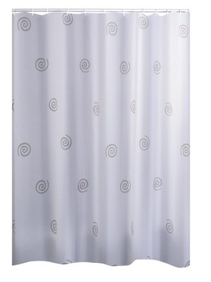 RIDDER Duschvorhang Textil Univers 180x200cm grau Textilvorhang Polyestervorhang