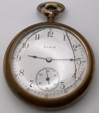 Vintage 1908 Elgin Grade 291 16s Model 7 7J Gold Filled Pocket Watch