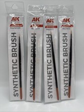AK Interactive AKB006, 07, 08, 09 Synthetic Round Brush Set 4pcs - US