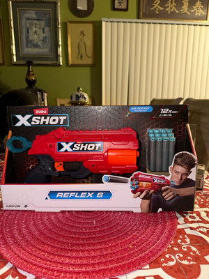 ZURU X-Shot Reflex 6 Dart Blaster w/ Air Pocket Technology & 12 Darts