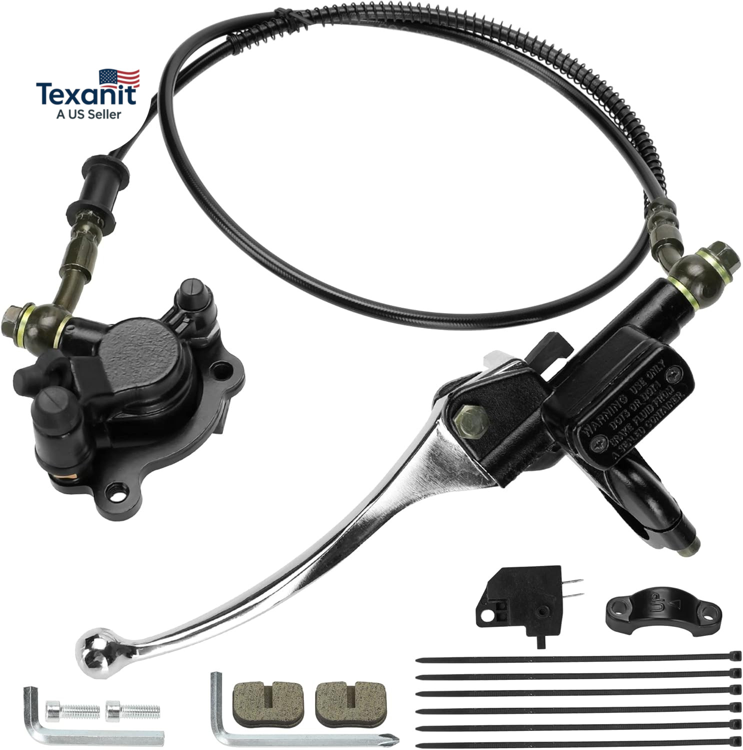 Upgraded Mini Bike Hydraulic Brake Kit Compatible with Baja Doodle Bug DB30 Blit
