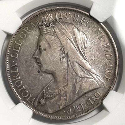 1900 Silver Crown Great Britain LXIV NGC VF25 Silver Coin England