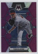 2023 Panini Chronicles Mosaic Purple Mojo Prizm 47/50 Tom Glavine #12 HOF 3s3