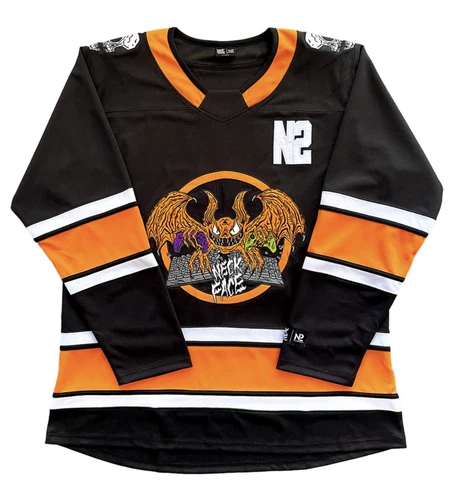 Maillot de hockey Neck Face N2 imprimé XXL poster deck skateboard chemise suprême
