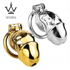 Stainless Steel Male Chastity Device Long Cage Men Metal Locking Belt