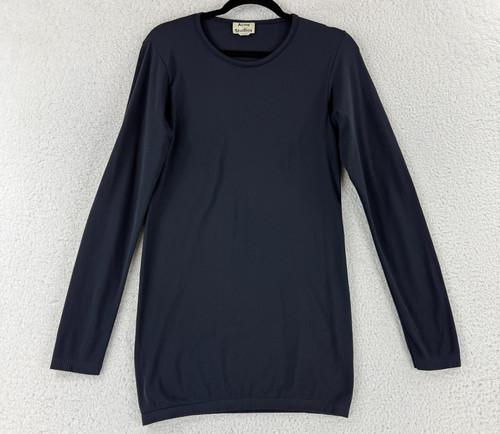 Acne Studios Mini Dress Womens OS Black Bodycon Crew Neck Long Sleeve Italy