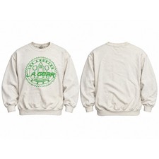Vintage LA Gear Sweatshirt Mens XL White Neon Green Graphic Made in USA 90s