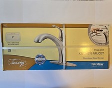 Tuscany Barstow Pull-Out Kitchen Faucet Stainless Steel Finish, Metal Lever