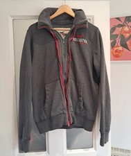 Hollister Fleece Lined Jacket Sz L Grey California