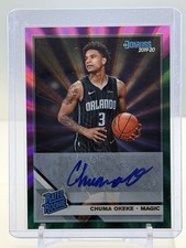 Chuma Okeke 2019-20 Donruss RR Signatures Purple Green Holo  #215 RC,AU RC