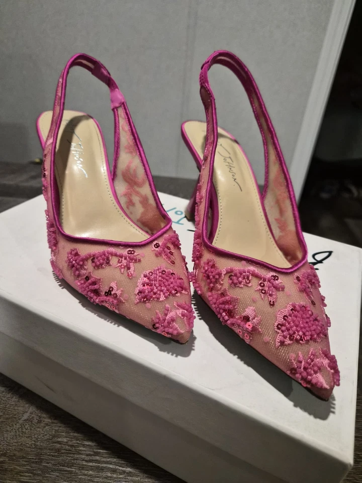 Betsey Johnson Nikki Heel Fushia Pink Women's Shoes Size 5.5 - Image 2 of 4