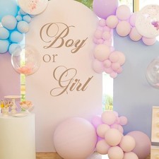 Boy or Girl Sign Gender Reveal Baby Shower Party Decals Baby Shower Party Dec...