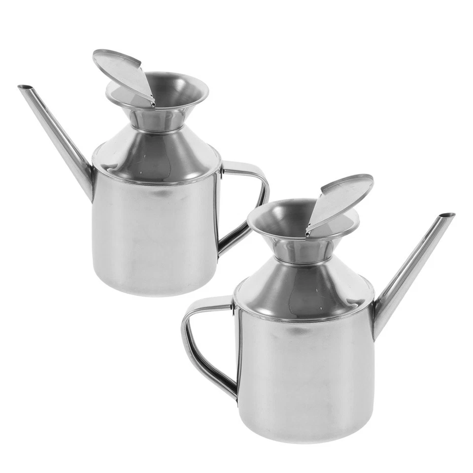  2er-Pack Sojasaucen-Spenderflaschen: Ölspender aus Edelstahl, tropffreier