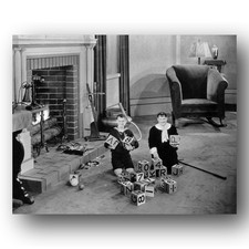 Laurel & Hardy, Oliver Hardy, Stan Laurel Photo 8x10 Brats 1930 Comedy Film Set