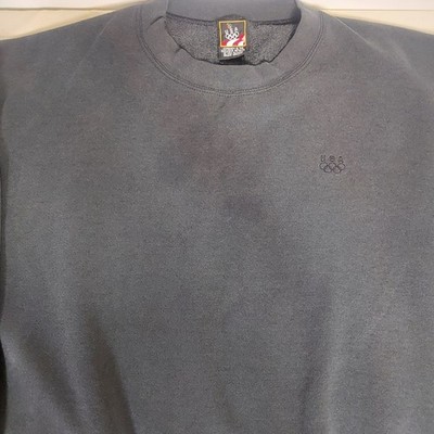Olympics Logo USA Mens XXL Pullover Crew Sweatshirt Fleece Grey Ash JC Penney