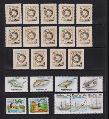 Tonga - Niuafo'ou - 4 Mint, NH sets, cat. $ 31.50