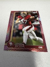 2025 Topps Chrome NICK BOSA San Francisco 49ers FOOTBALL LEATHER REFRACTOR #264