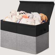 85L Large Toy Storage Box with Lid Collapsible Organizer Bin