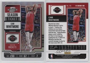 2023 Panini Contenders Optic Season Ticket Silver Prizm Cam Whitmore Rookie RC