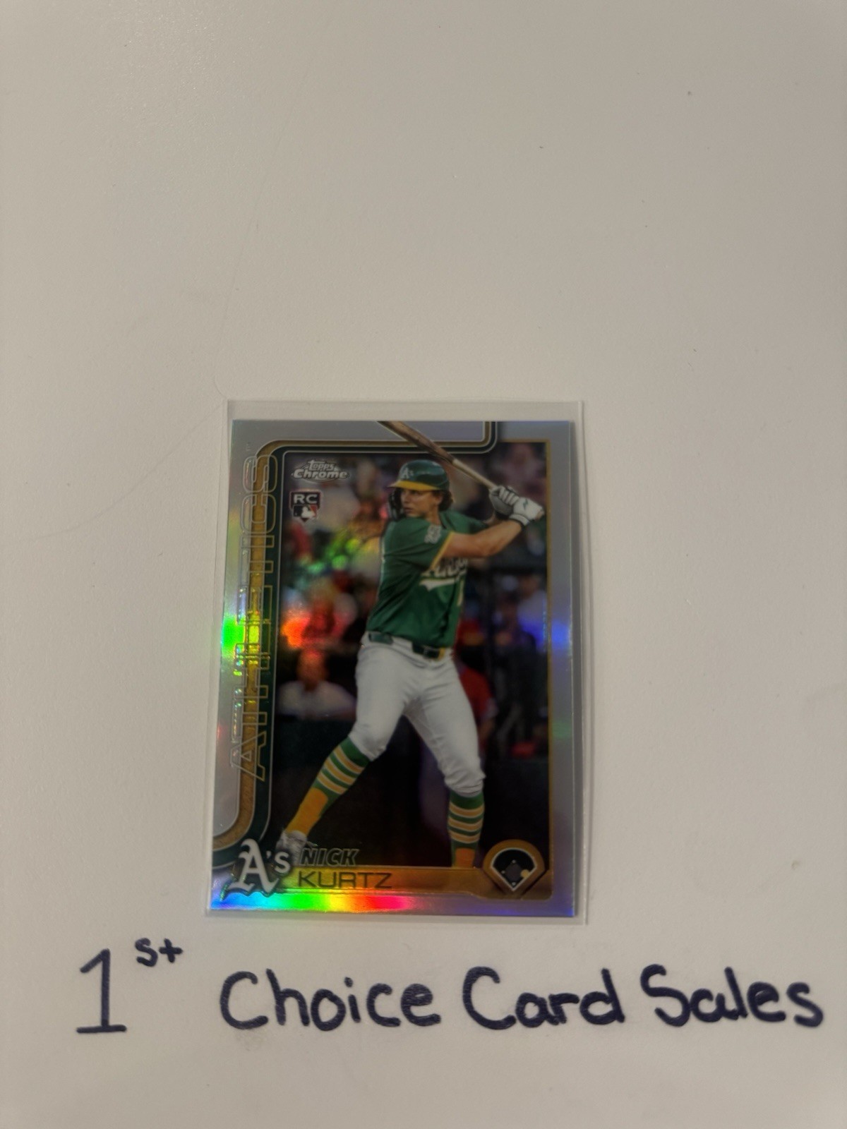 2025 Topps Chrome Baseball Update Nick Kurtz RC Chrome Refractor #USC178 ROTY 
