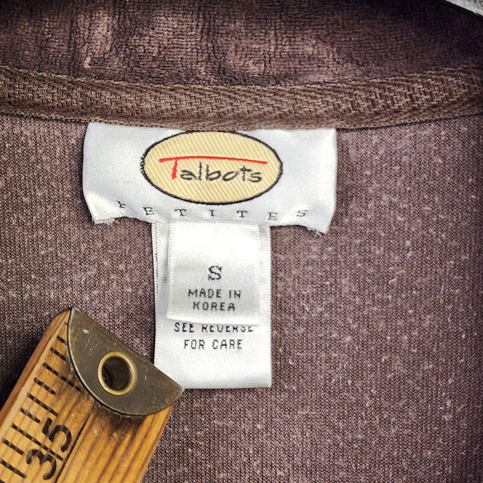 Talbots Petite Brown Velour Velvet Full Zip Tracksuit S M 90s Athleisure Y2k Vtg - Image 3 of 4