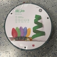 GE Energy Smart 100 Diamond Faceted MultiColor C9 LED Lights 66 Feet On Reel