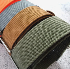 Ribbed Nylon NATO Watch Strap Band Army Military One Piece Mens 18mm 20mm 22mm