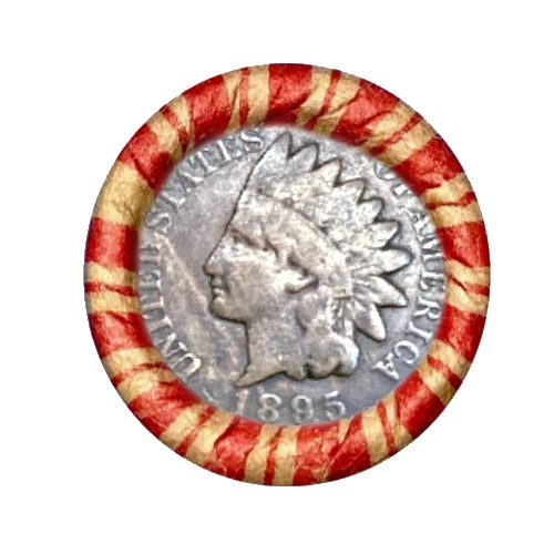 Vintage 1895 Indian Head Penny 1912 Wheat Steel Small Cent Ends Roll Estate