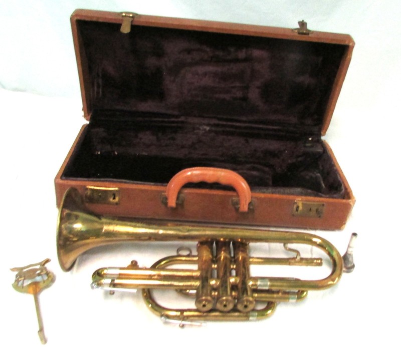 Vintage Ambassador Cornet With Original Case & Olds 3 Mouthpiece