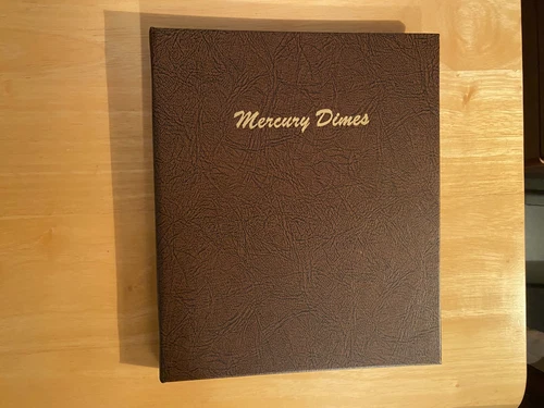 1916–1945 Near Complete Mercury Dime Set 74 Coins Collection Silver Dansco Album