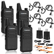 Rechargeable Walkie Talkies for Adults 22 FRS Channels with Earpieces Long Ra...