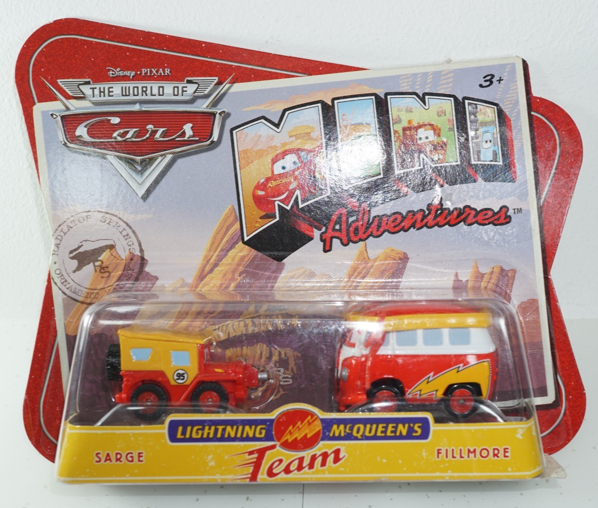 Mattel Disney Pixar Cars Mini Adventures SARGE & FILLMORE McQueen's Team MOC