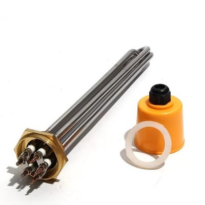 DN32 1 1/4'' 1.25'' BSP Tri Clamp Immersion Heater 3KW 220V 190mm Solar Tank