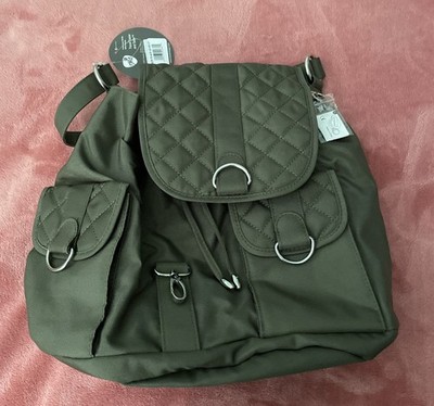 Travelon Anti-Theft Heritage Backpack Olive Green RFID NWT Travel Vacation