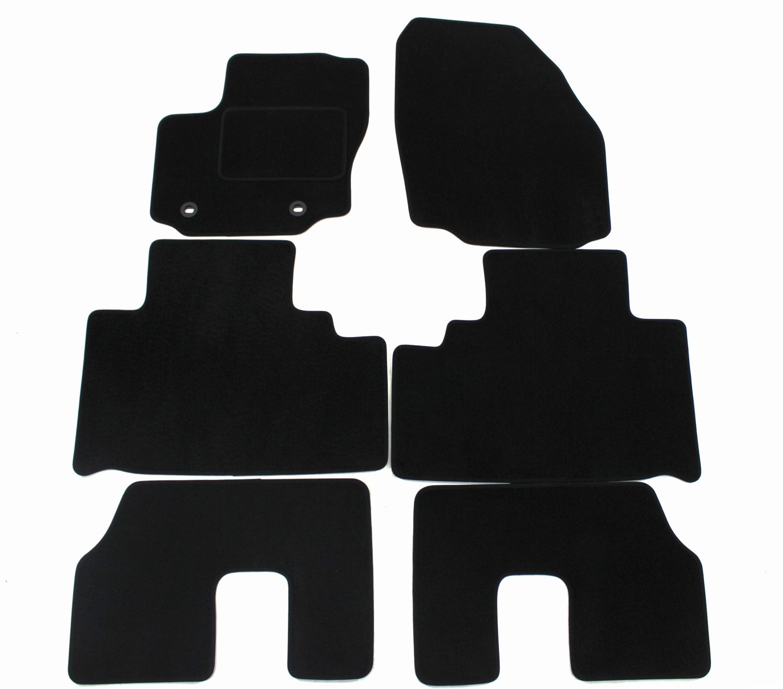 Tapis de sol Ford S-Max 2007-2010 en velours de luxe sur mesure pour intérieur 5 places
