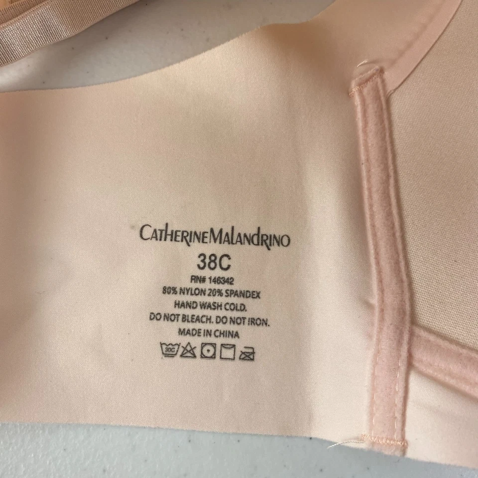 Sujetador Catherine Malandrino Rosa Inalámbrico Talla 38 C Poliéster Nuevo sin Etiquetas Foto 2 de 4