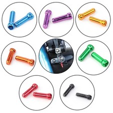 NEW 50 pcs ALUMINUM BIKE BICYCLE SHIFTER BRAKE CABLE TIPS CAPS ENDS CRIMPS