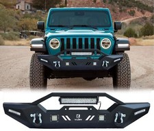 Mst Black Front Bumper Wwinch Plate For 2007-2023 Jeep Wrangler Jkjljt
