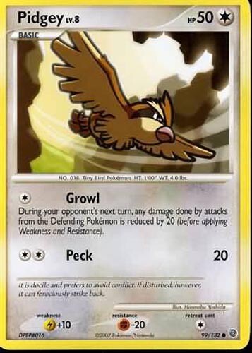 Pokemon Card - Secret Wonders 99/132 - PIDGEY Lv.8 (common) - NM