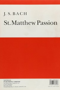 St Matthew Passion Vocal Score New Novello Choral Editions - 
